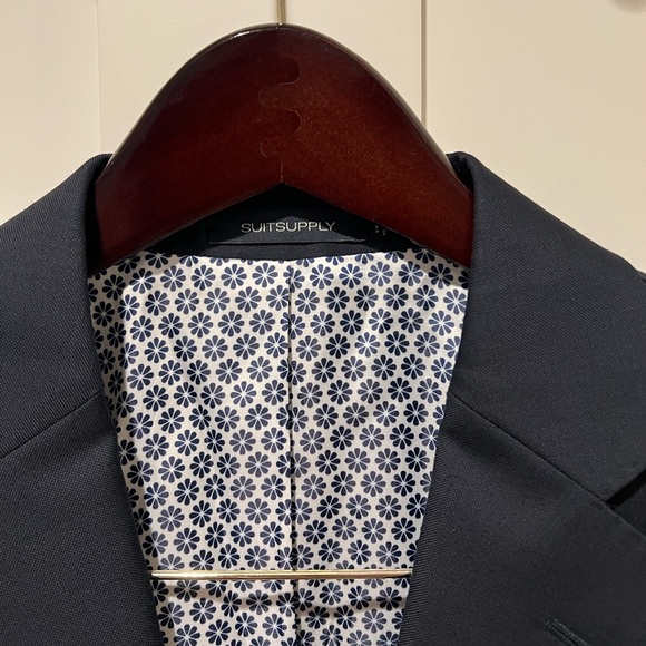 SUITSUPPLY La spalla Super 110's Wool, Navy Blue CANONICO Perennial- Men’s 46 - Picture 4 of 8